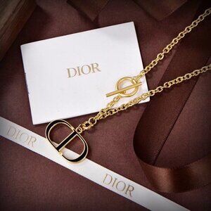 Christian Dior Hearts Gold Plated Vintage Necklace